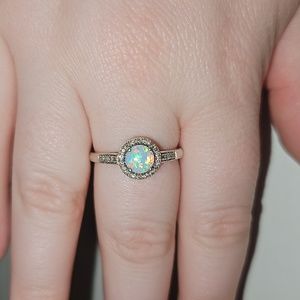 Opal and Diamond Ring